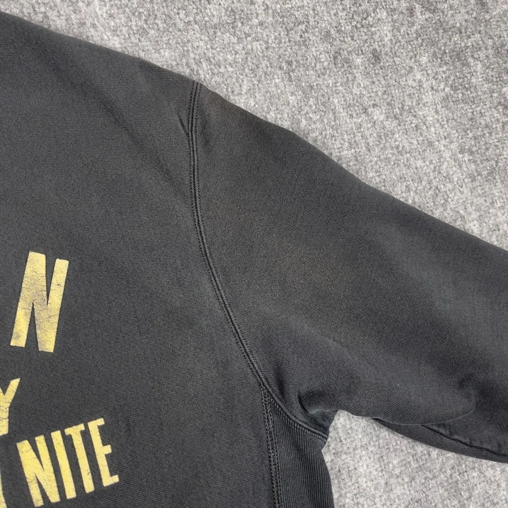 Y2K Champion Reverse Weave Sweatshirt Mens XL Black NY Speedway Graphic Pullover